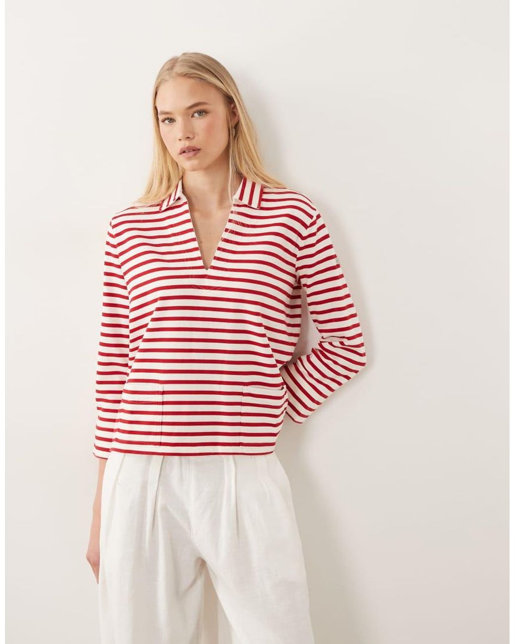 Polo Ralph Lauren Red Striped Knit Pullover