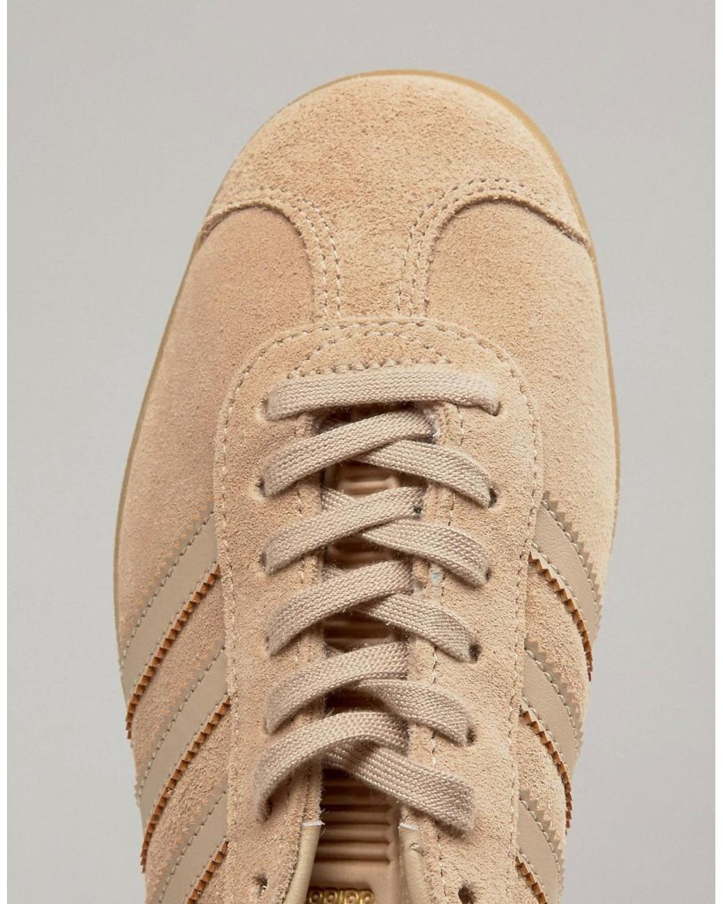 adidas Originals Originals Beige Gazelle Sneakers With Gum Sole in Brown |  Lyst
