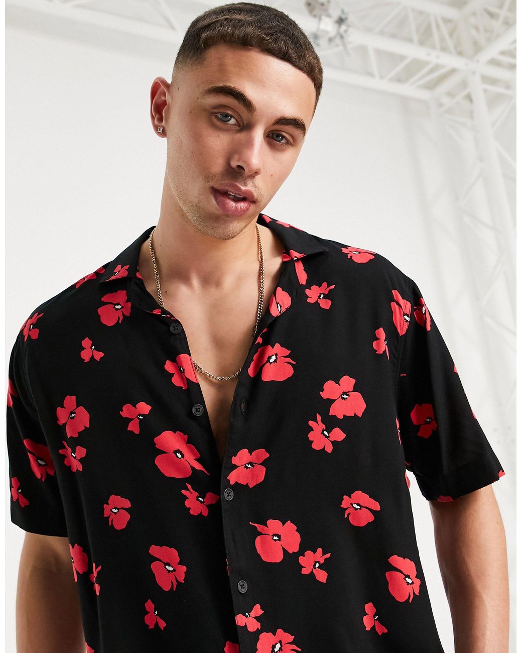 Hollister shirt with roses new arrivals