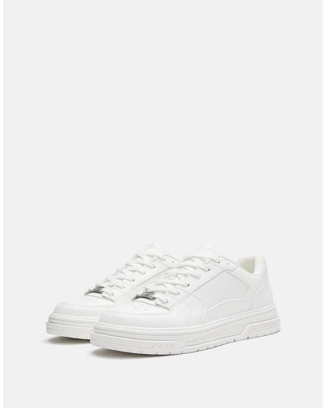 Pull&Bear Basic Sneakers in het White voor heren