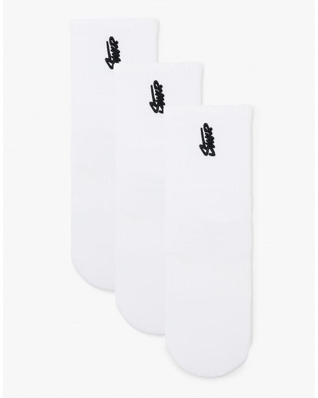Pull&Bear Black Pack Of 3 Pairs Of Mid Stwd Socks for men