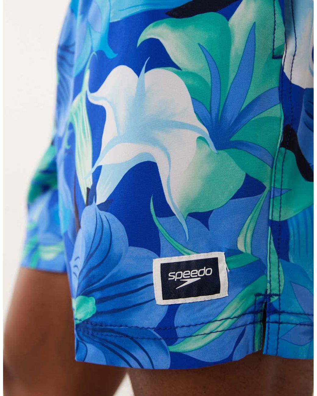 Speedo Blue Printed 16' Redondo Edge Swim Shorts for men