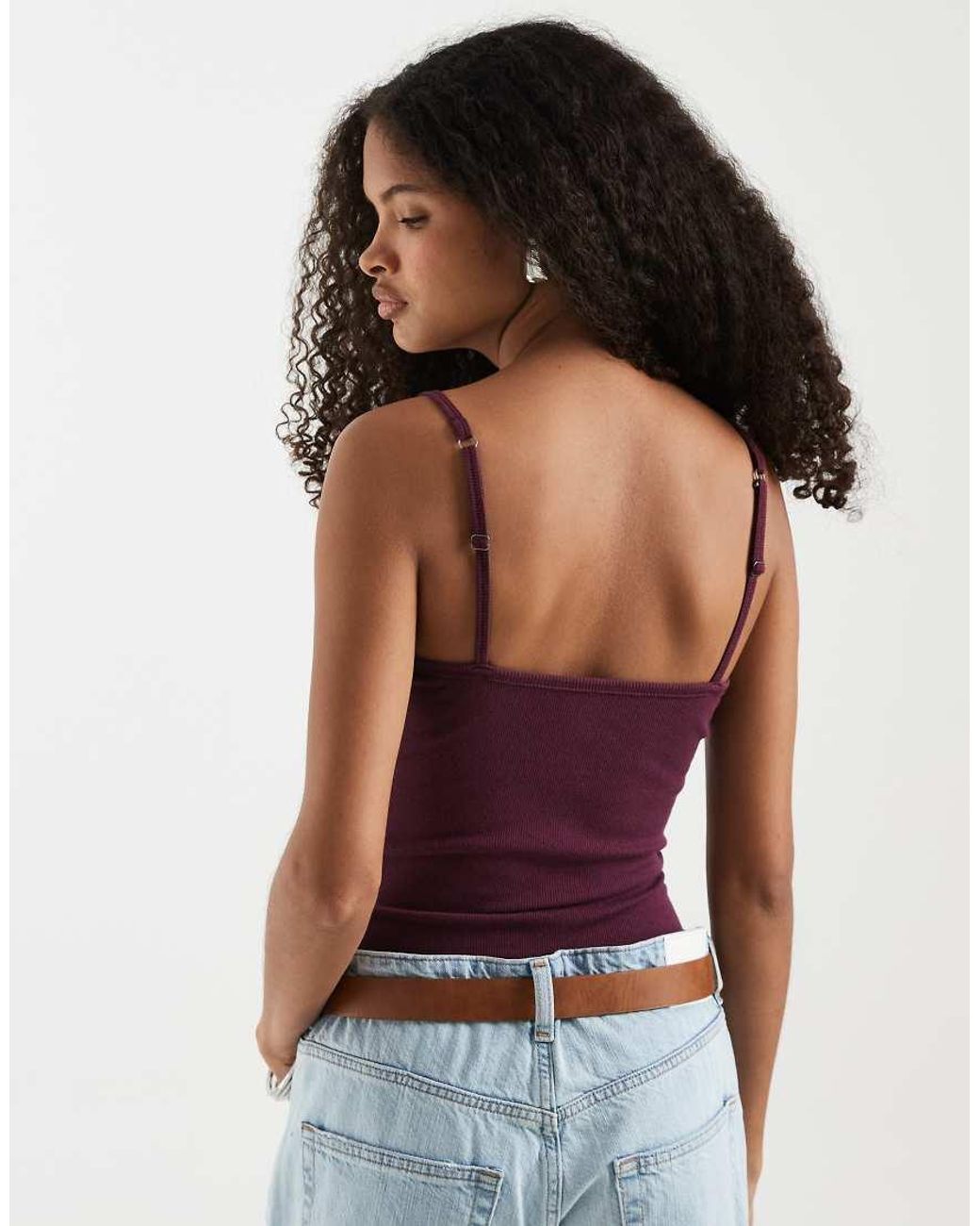 Hollister Red Henley Cami Top