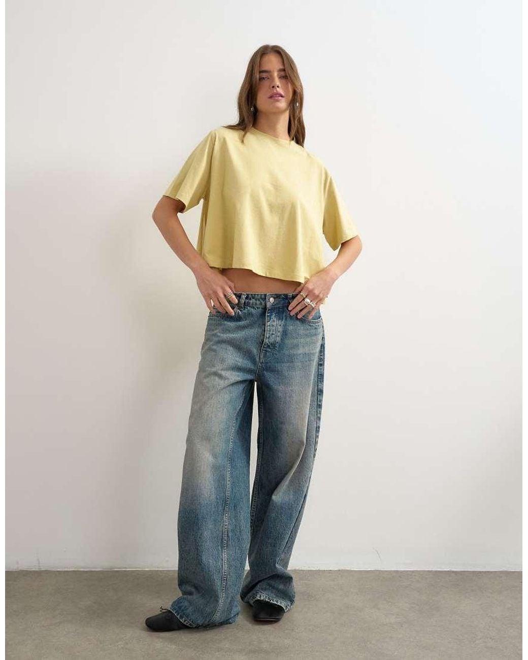 TOPSHOP Natural Trapeze Tee