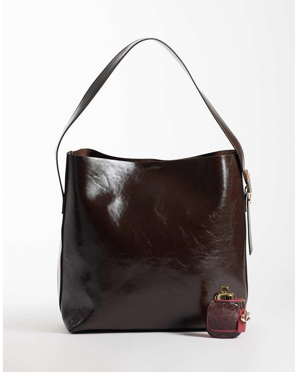 Vero Moda Black Bucket Shoulder Bag With Gold Hardware