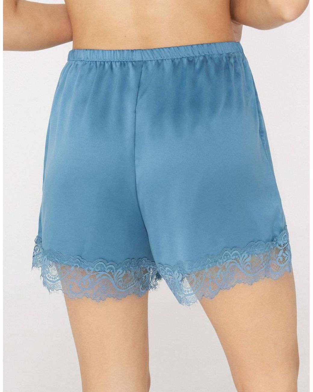 Tezenis Blue Satin Lace Shorts