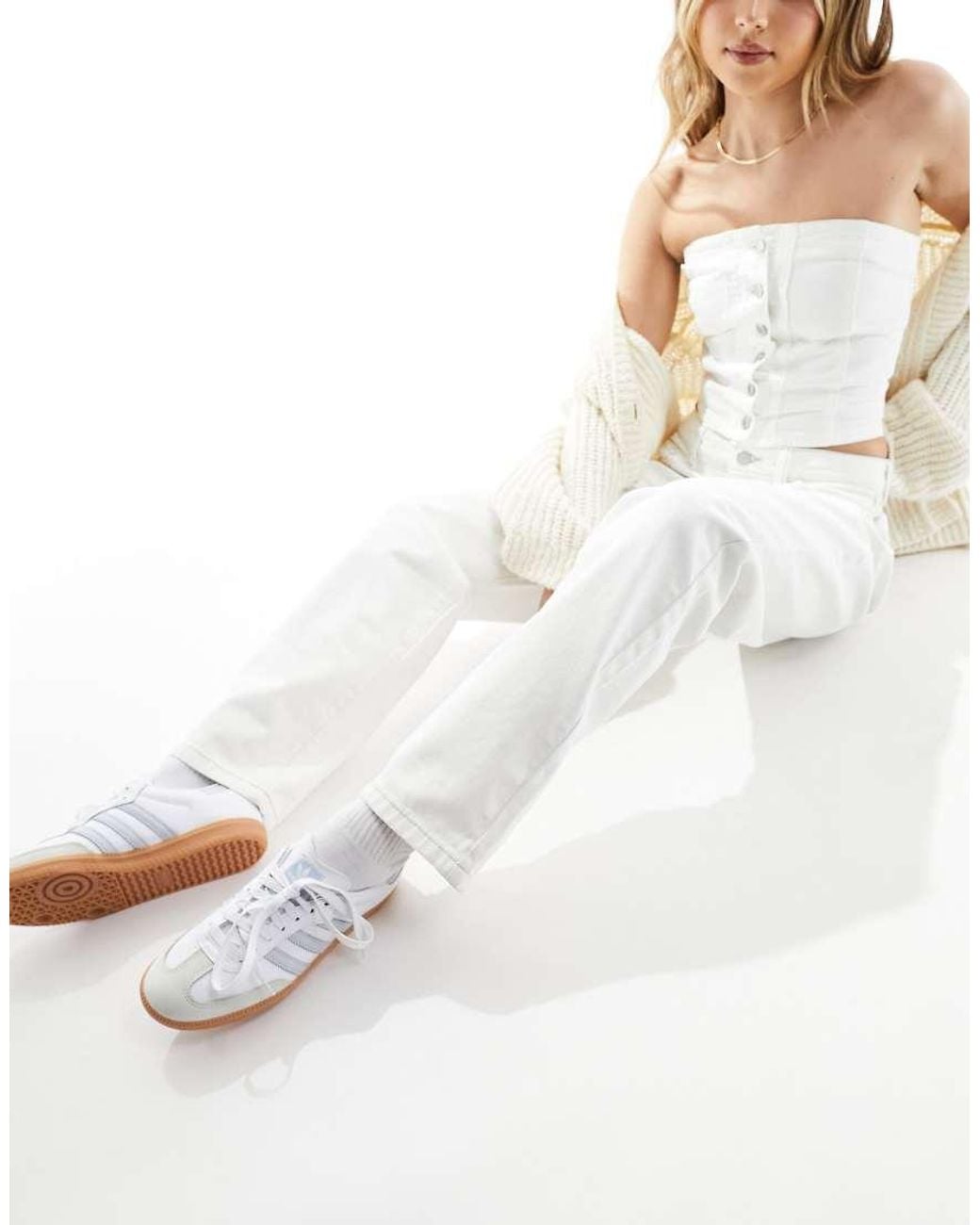 Cotton On White Classic Straight Leg Jeans