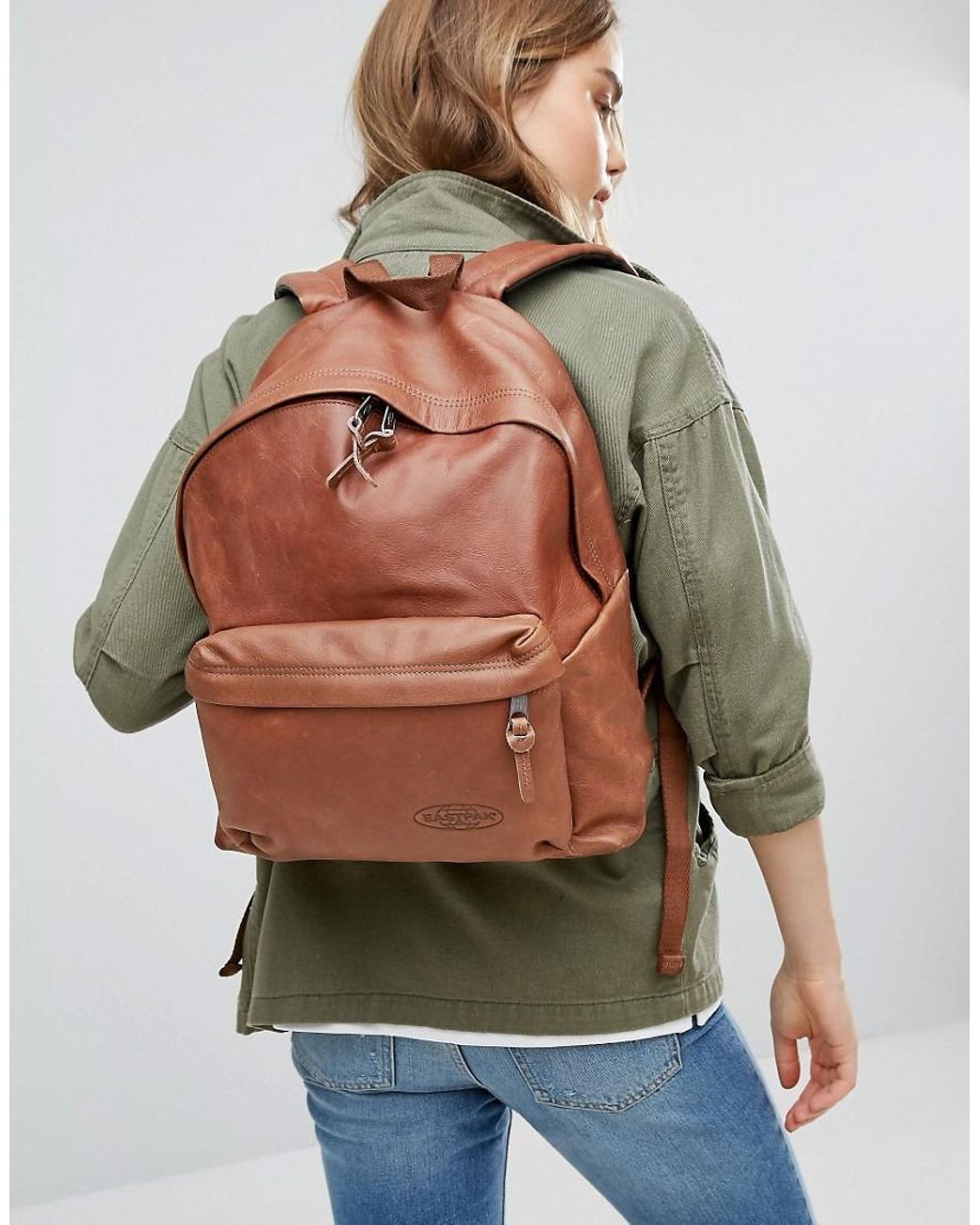 Eastpak padded leather sale