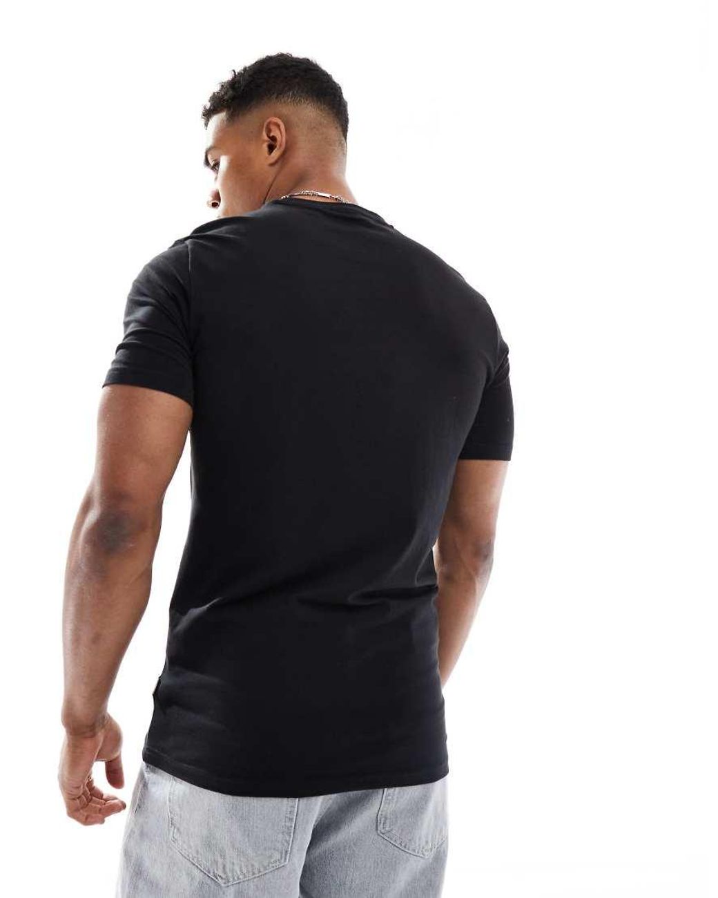 Pack De 2 Camisetas Negras Con Cuello Redondo De Only & Sons de hombre de color Black