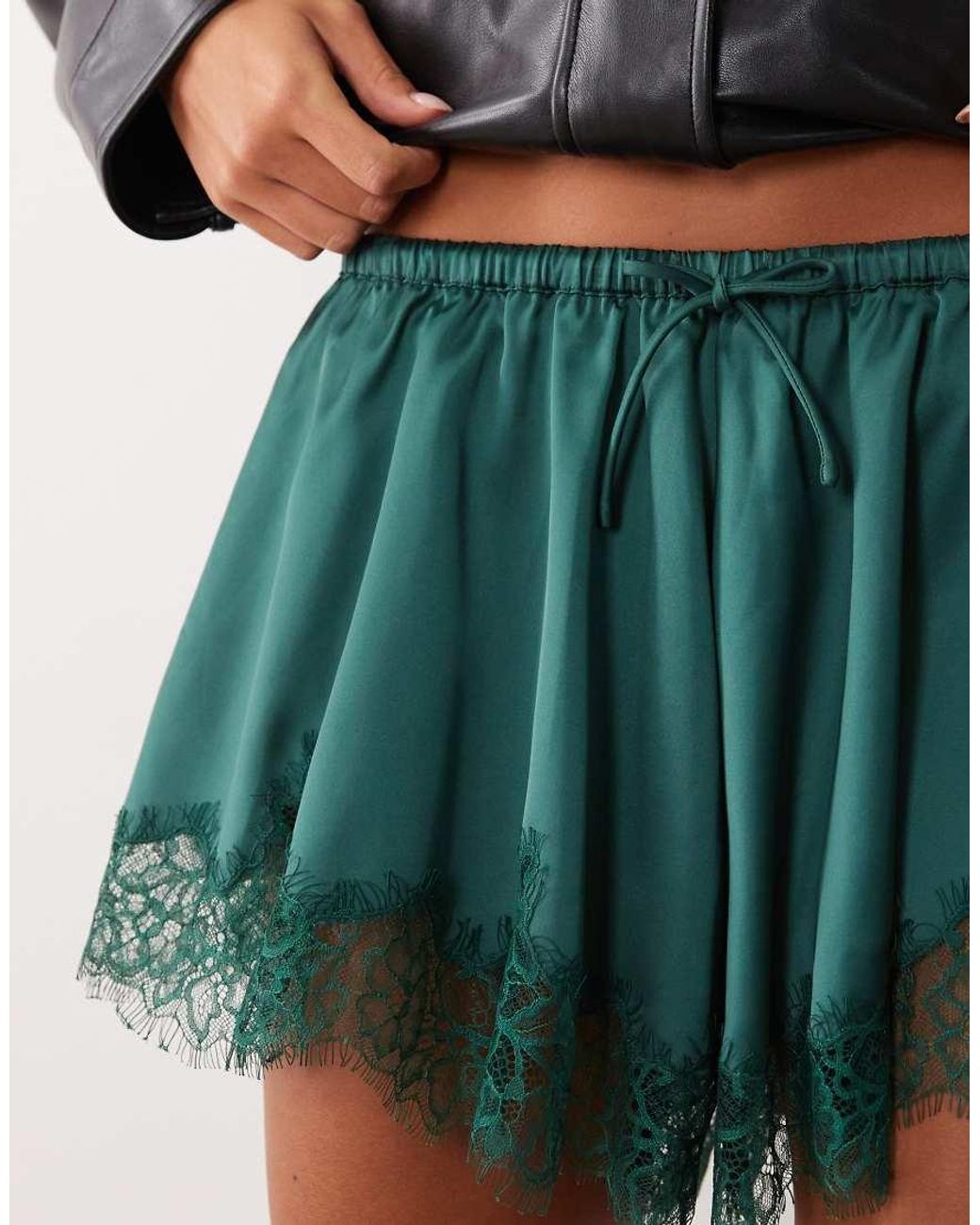 ASOS Blue Satin Drawstring Waist Floaty Shorts