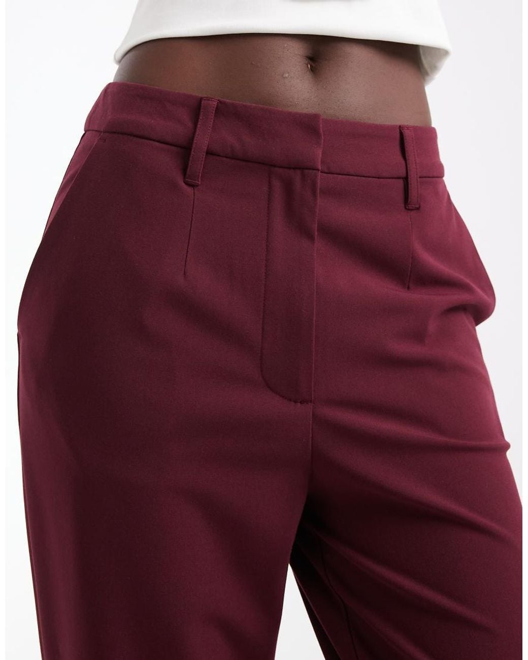 ASOS Red Tall Tailo Snatch Flare