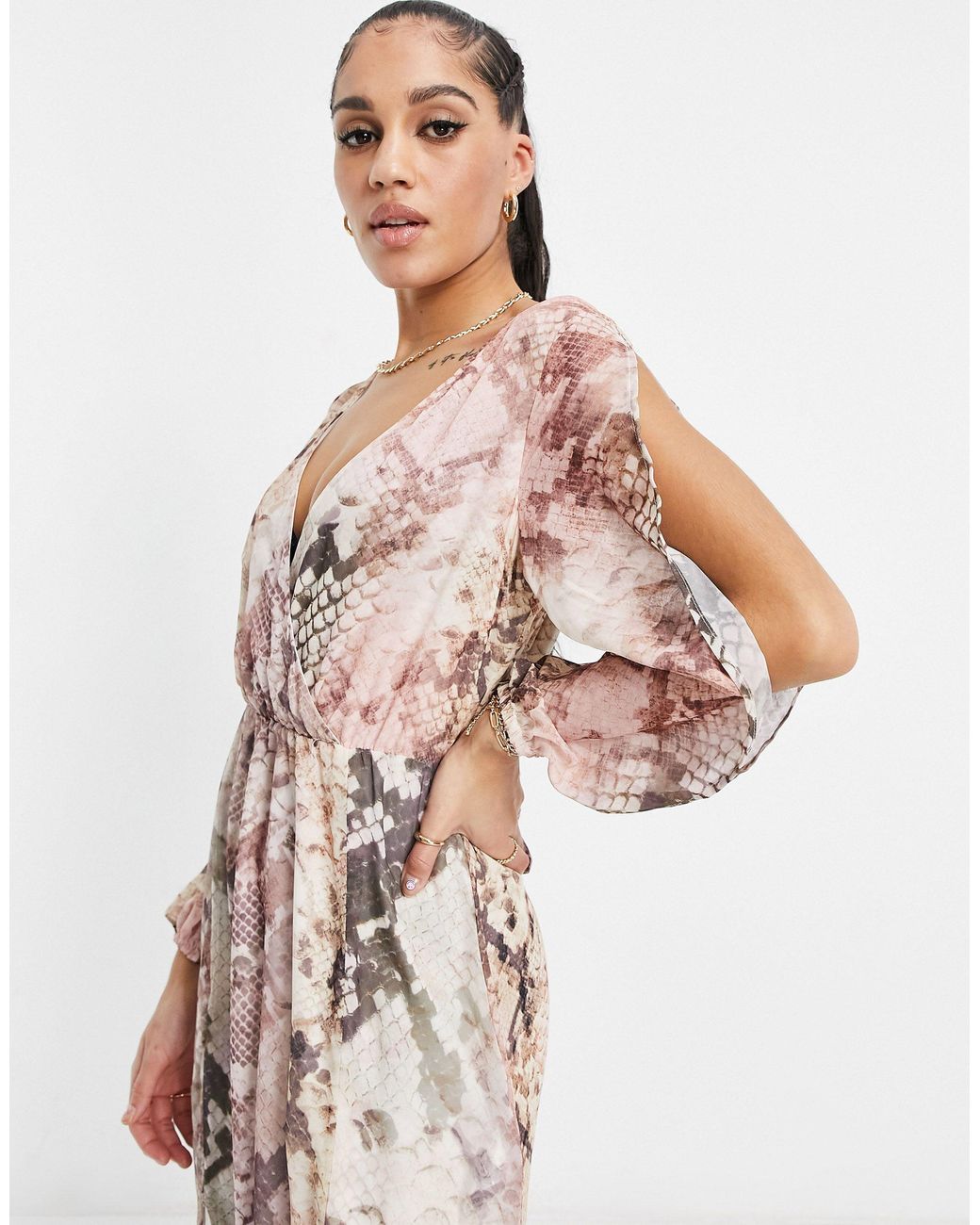 Lipsy snake print hot sale dress