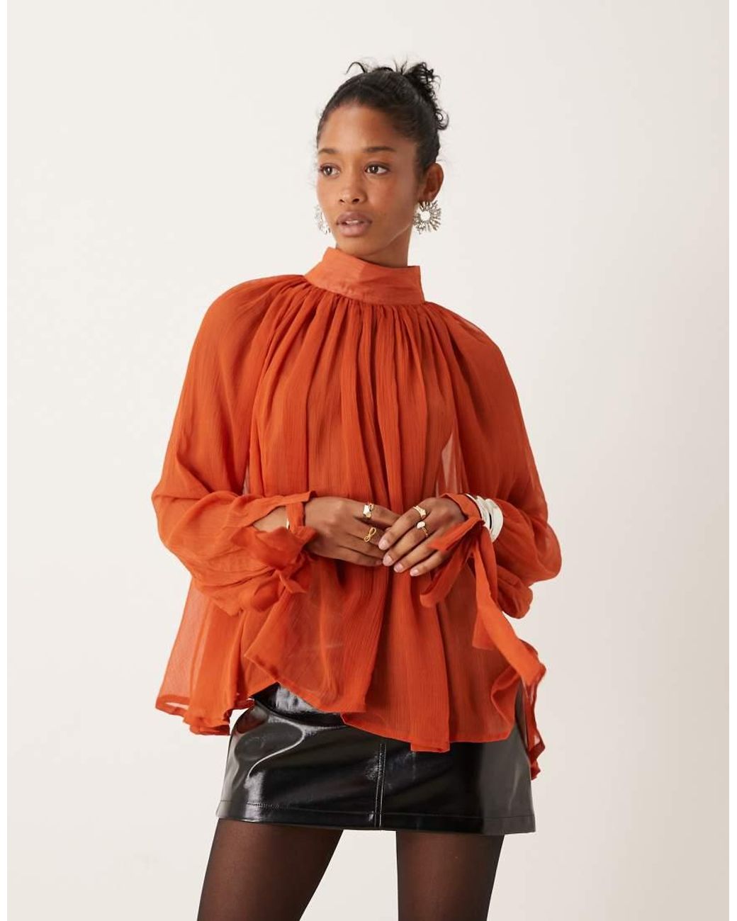 sheer blouse asos