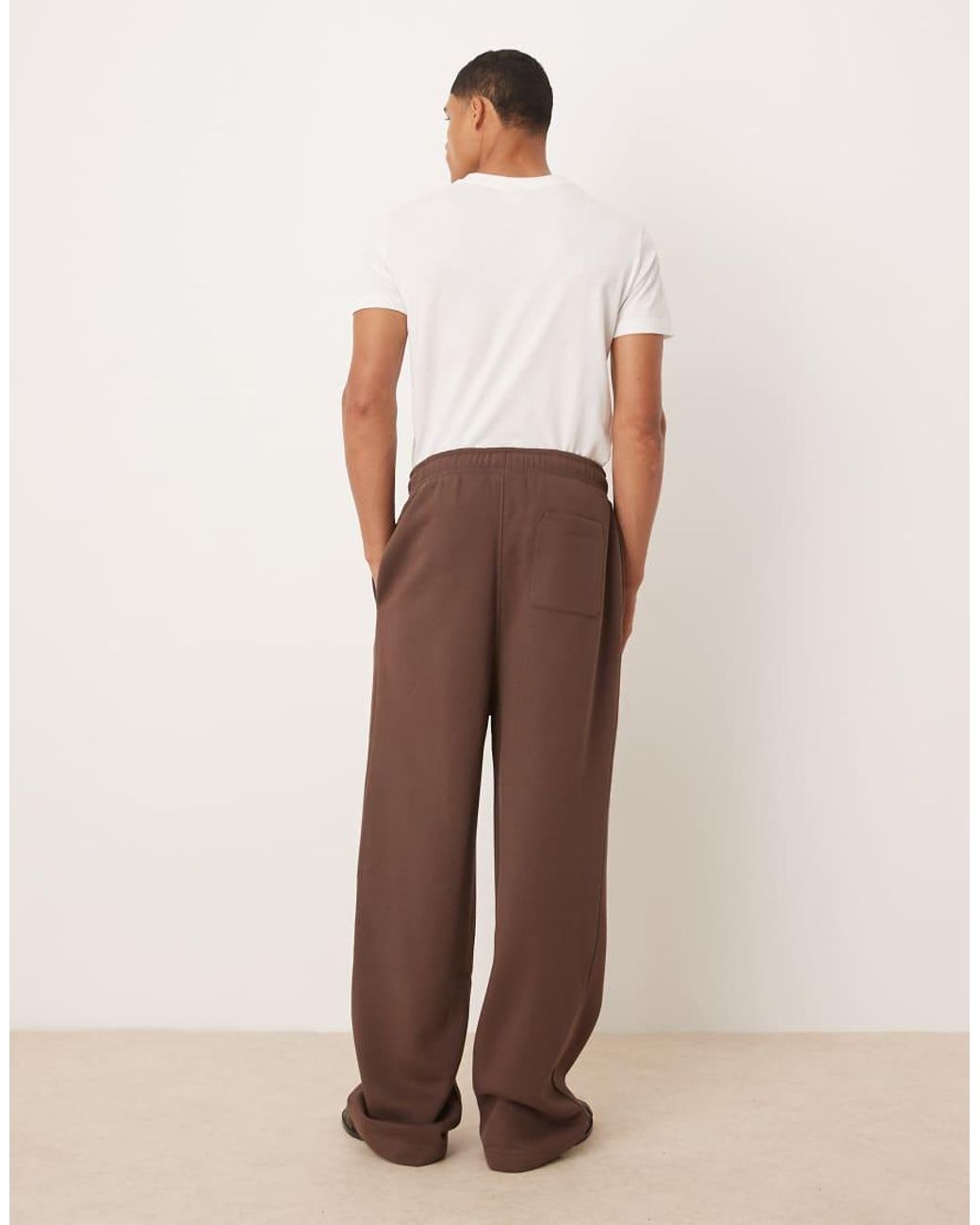 ASOS Natural Essentials Wide Leg jogger for men