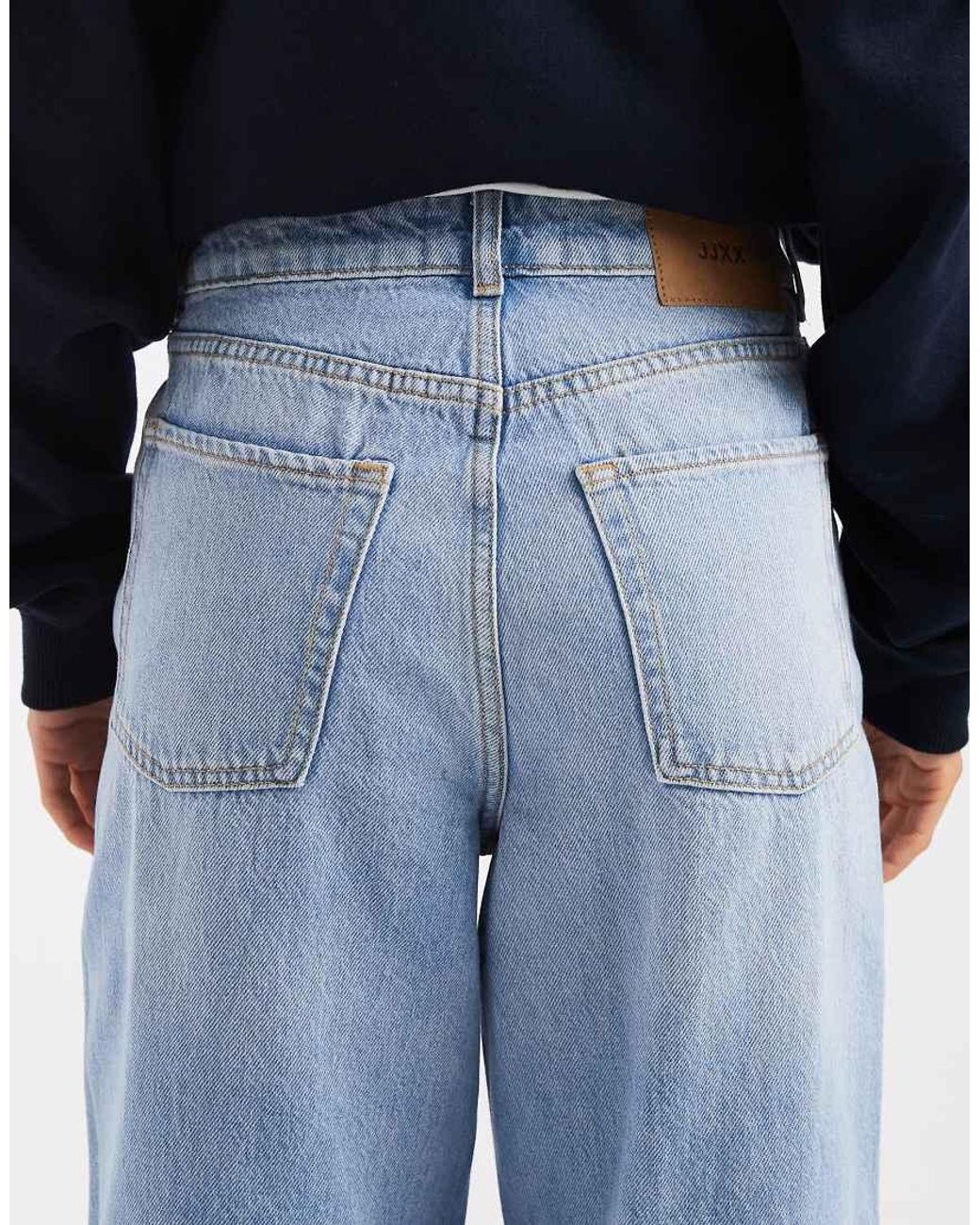 JJXX Blue Tokyo Wide Leg Jeans With Turn Up