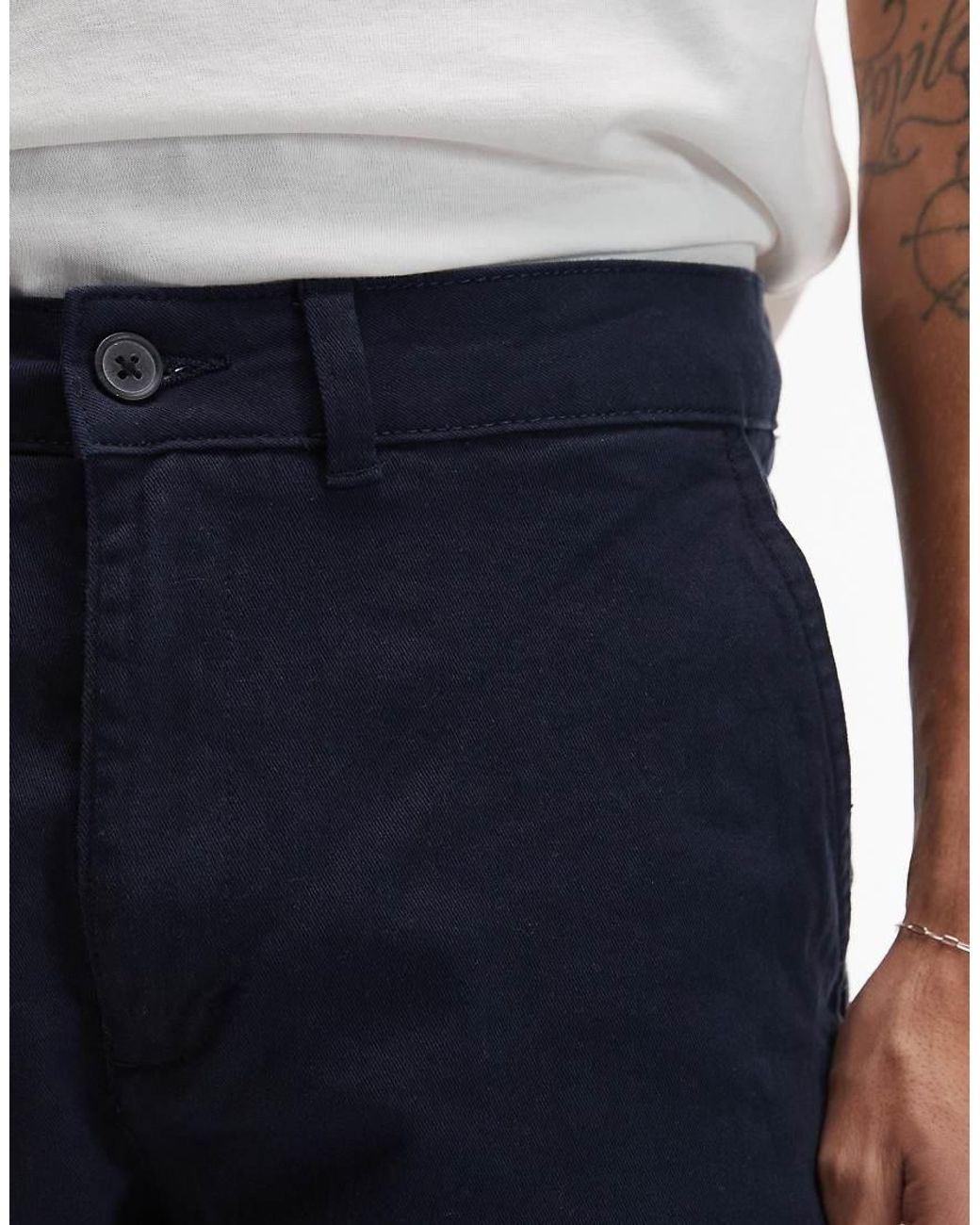 Topman Gray Slim Chino Trousers for men