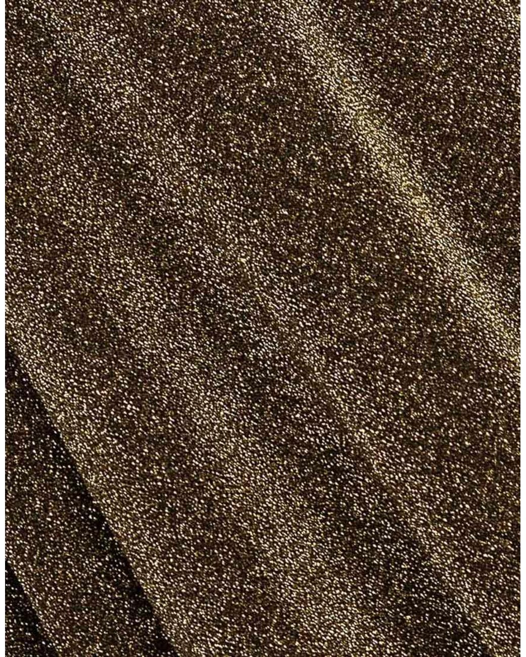 Goddiva Brown Crossover Lurex Glitter Maxi Dress