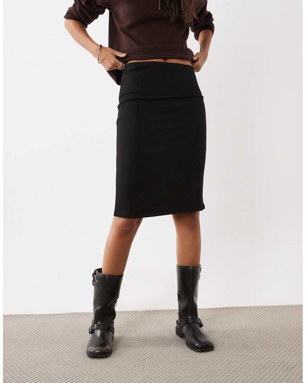 ASOS Black Midi Length Skirt