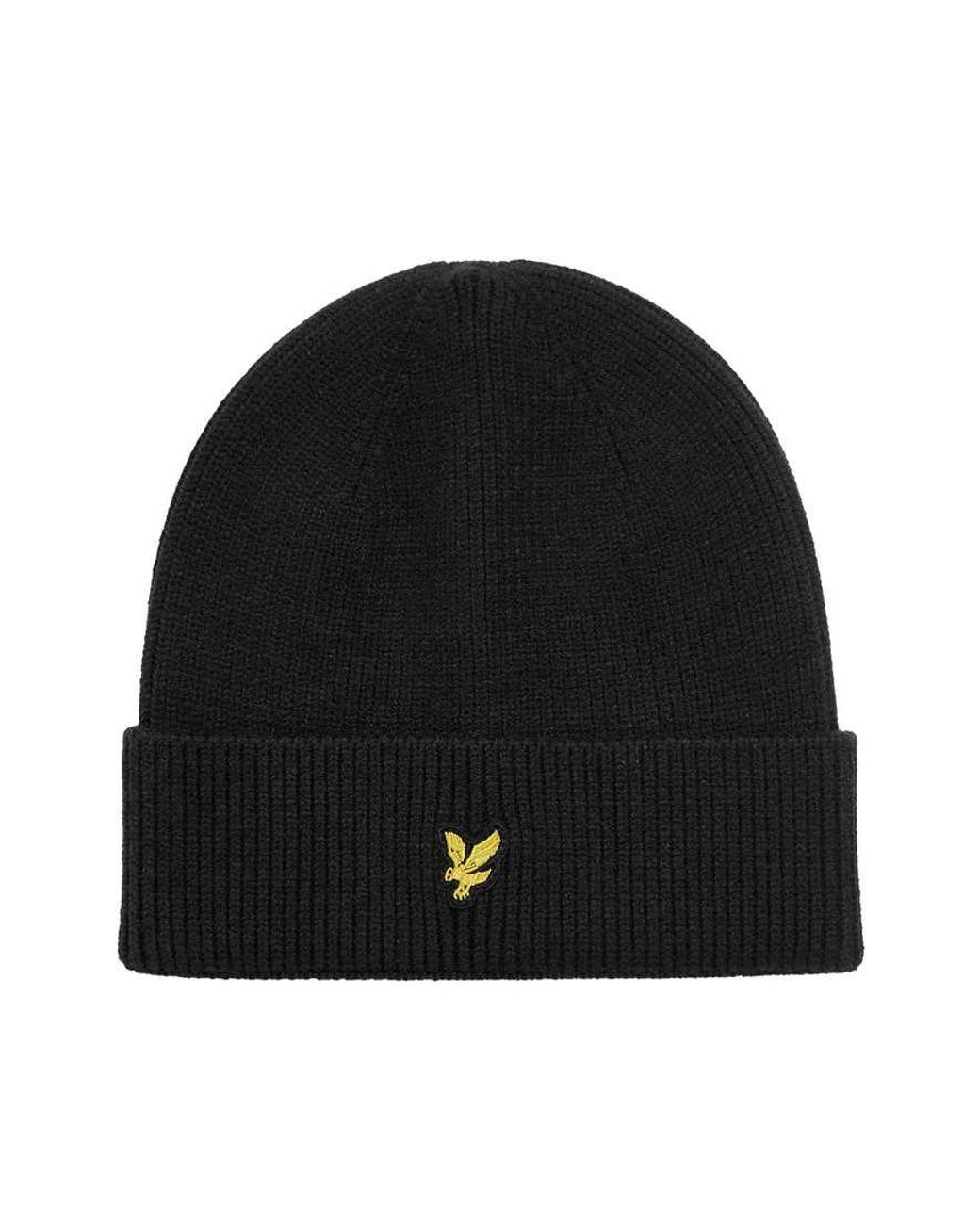 Lyle & Scott Black Headwear Beanie for men