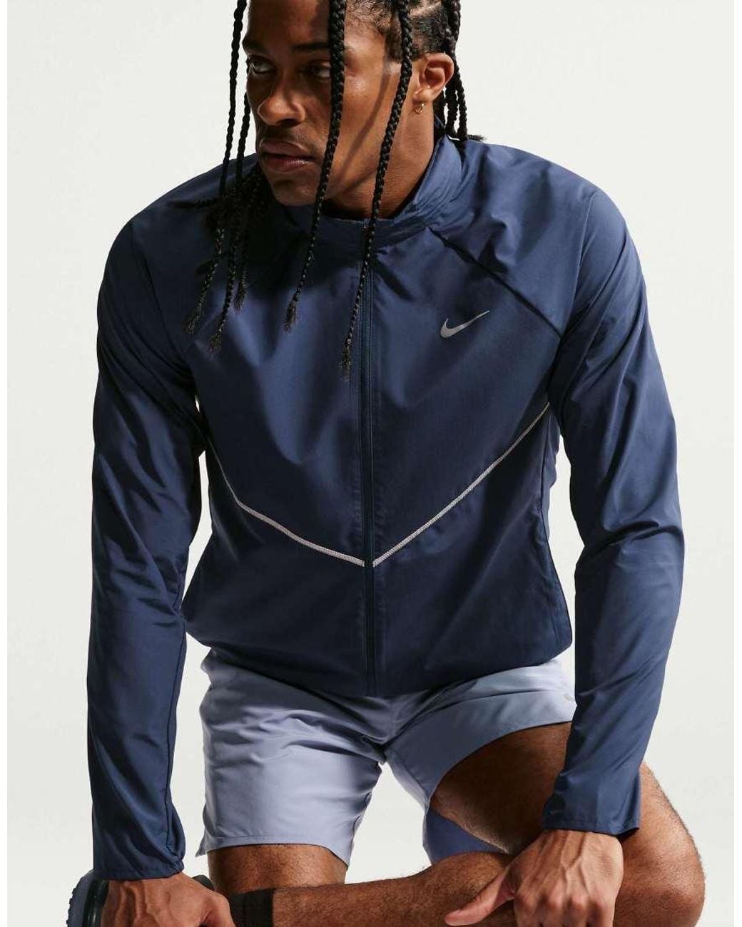Nike Blue Miler Repel Uv-Protection Jacket for men