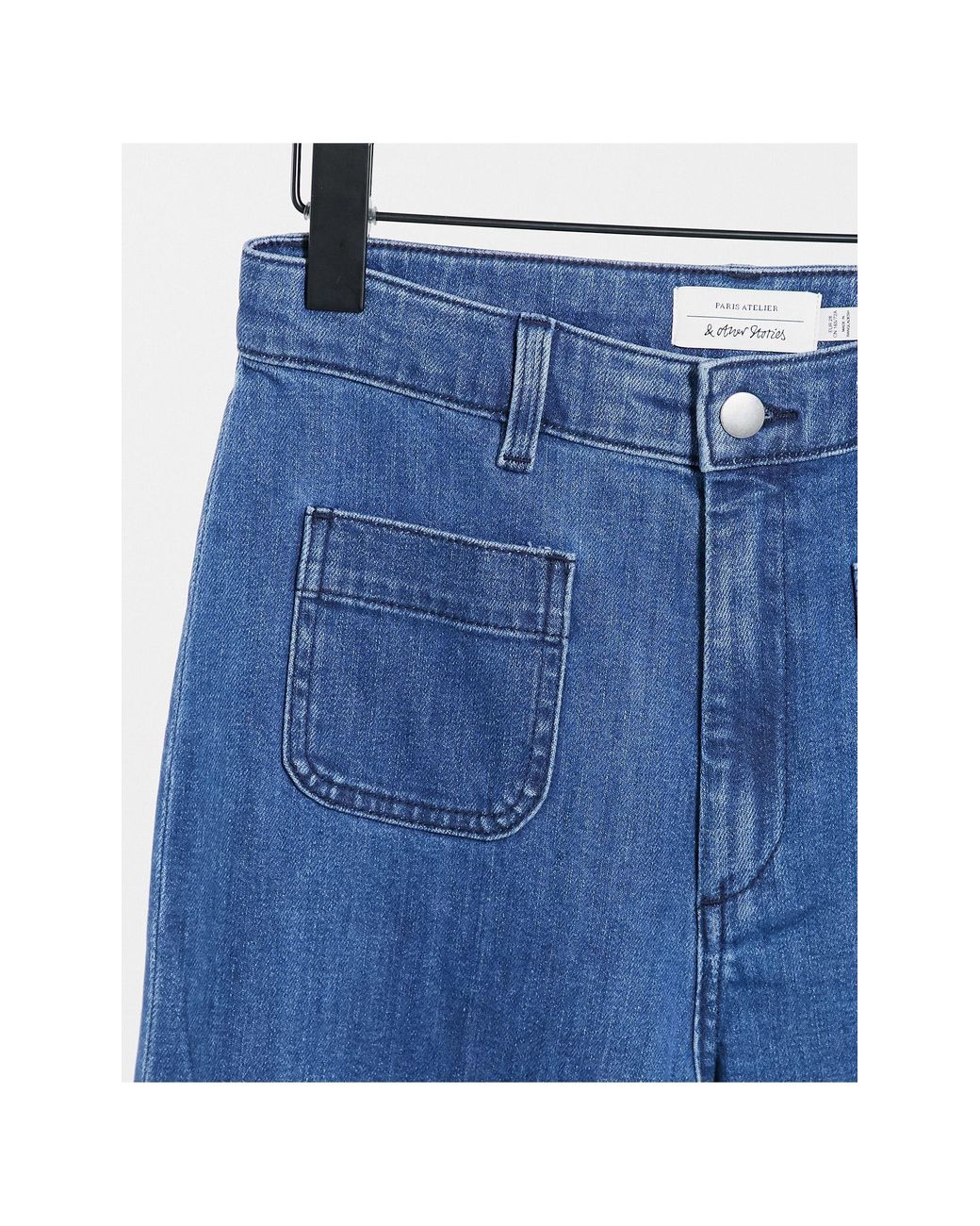  Other Stories Cotton Blend Flare Jeans in Blue - MBLUE