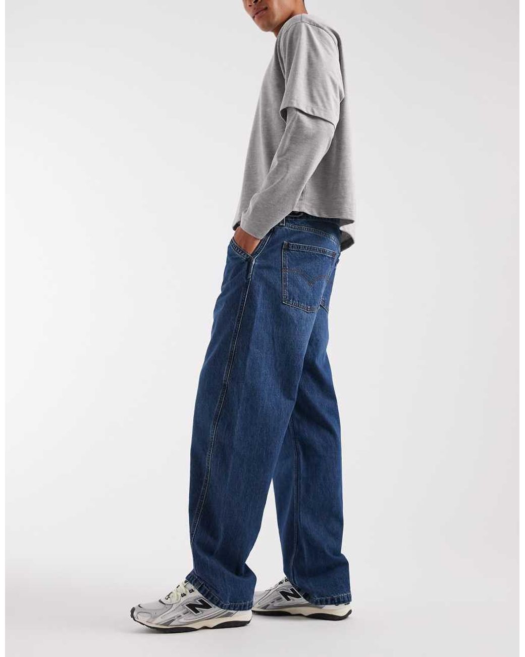 Levi's Blue Baggy Barrel Jeans for men