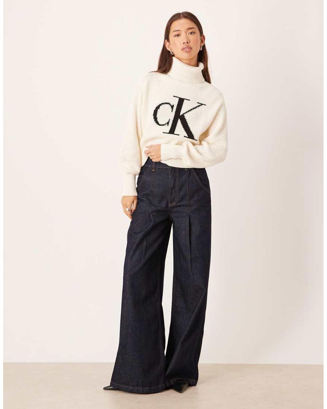 Calvin Klein Natural Intarsia Knit Jumper