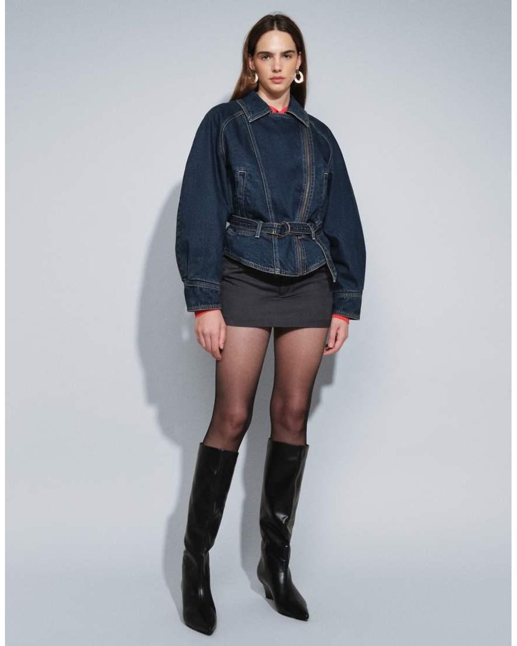Levi's Blue 80S Denim Cinch Bomber Jacket