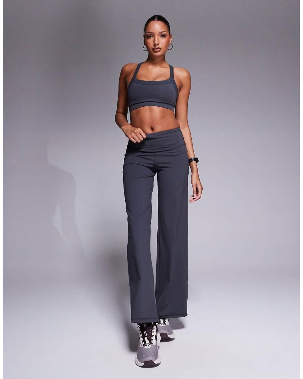 4505 Blue Icon Medium Support Square Neck Sports Bra