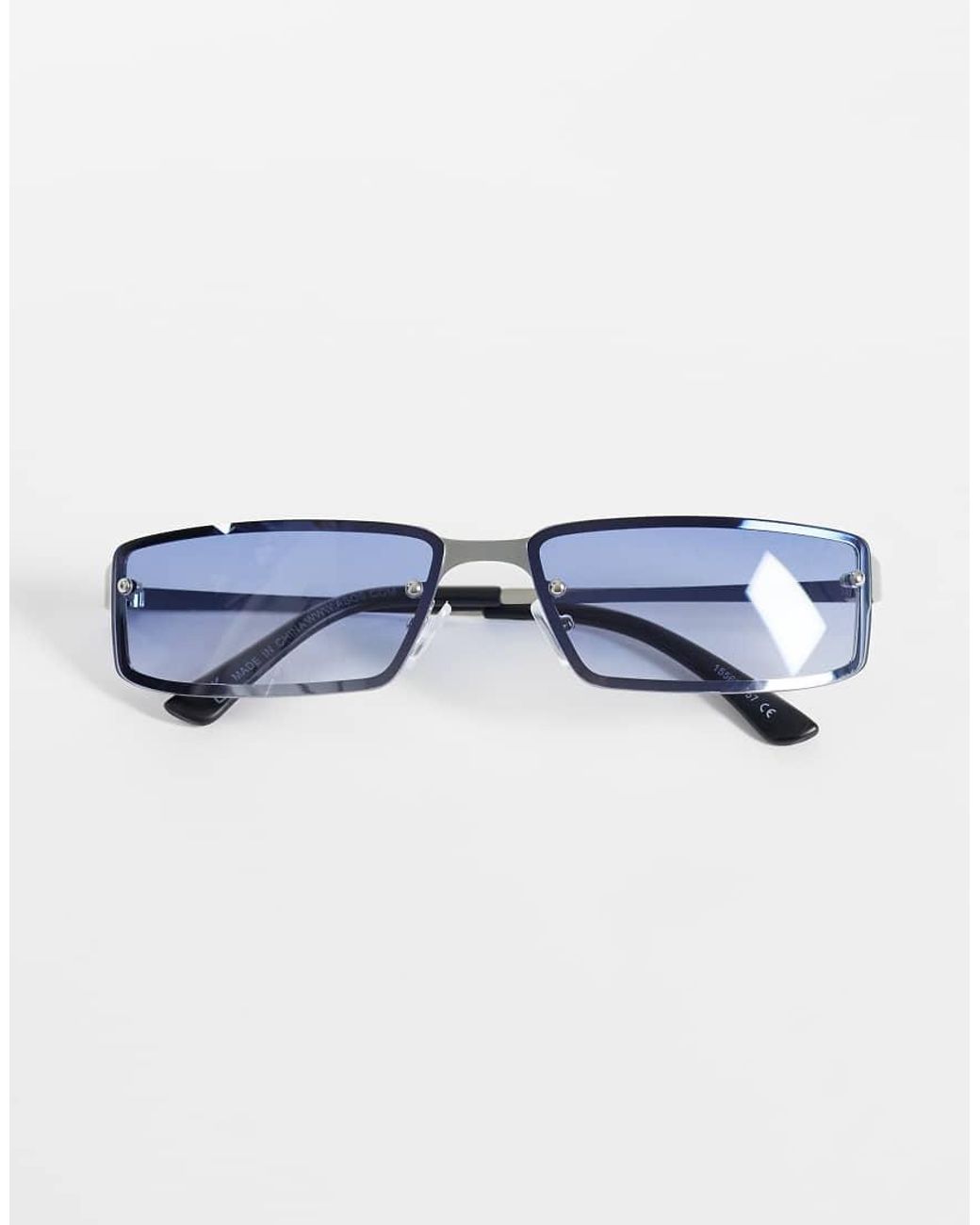 ASOS Blue Wrap Sunglasses for men