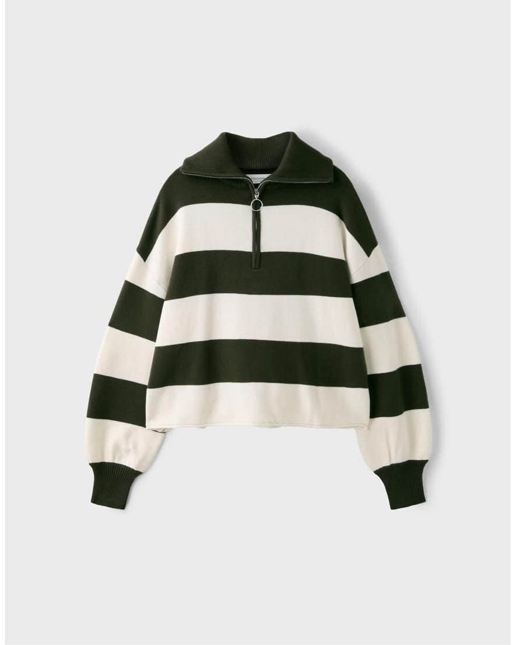 Stradivarius Black Knit Jumper With Zip