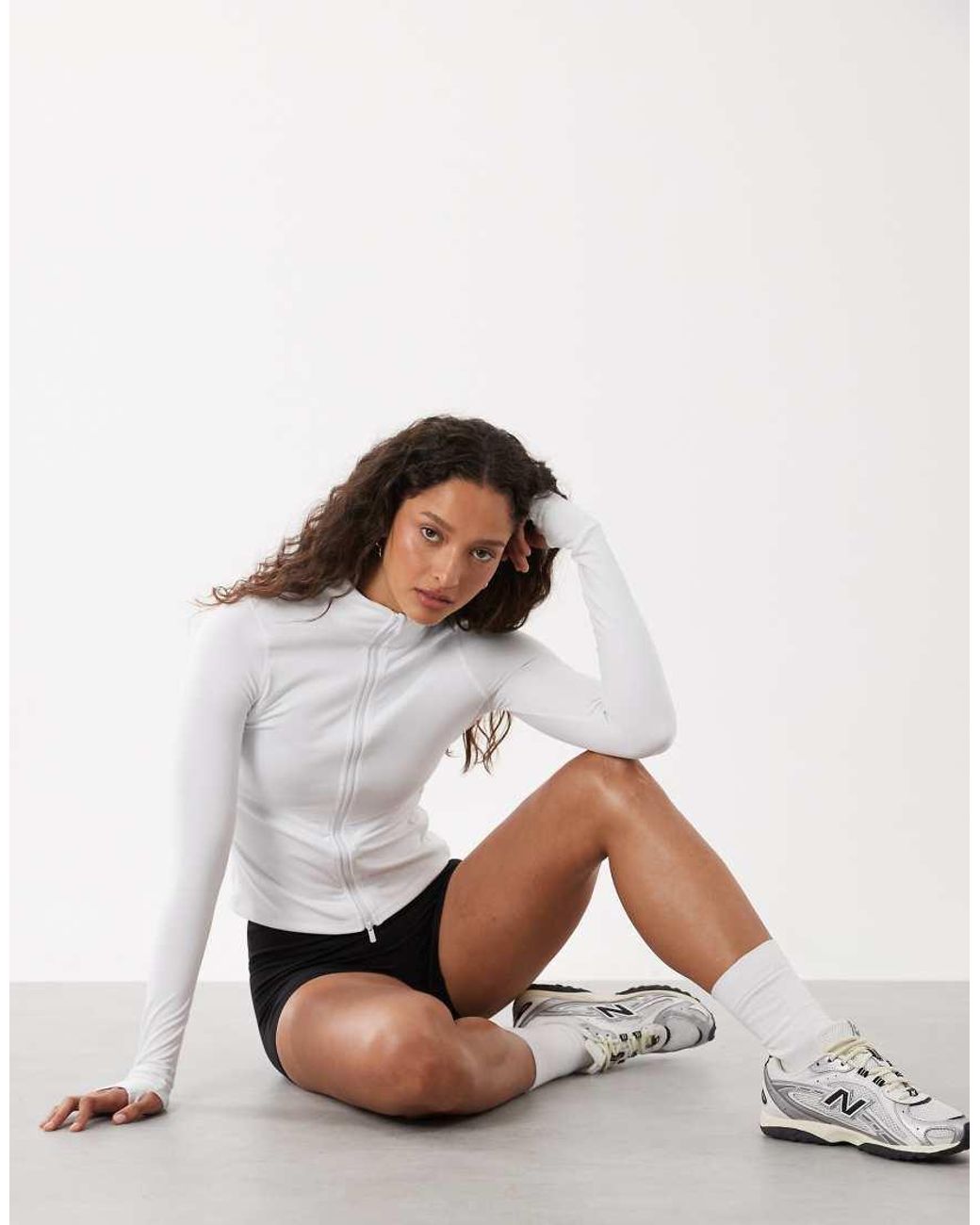 Cotton On White Active Ultra Soft Zip Through Jacket