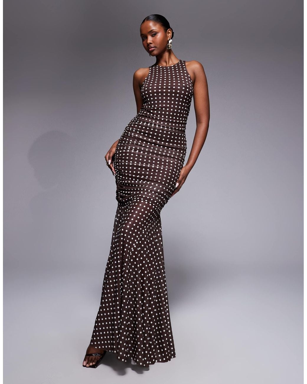 chinese dress ladies Henley Slinky Drape Maxi Dress / Black | Meshki