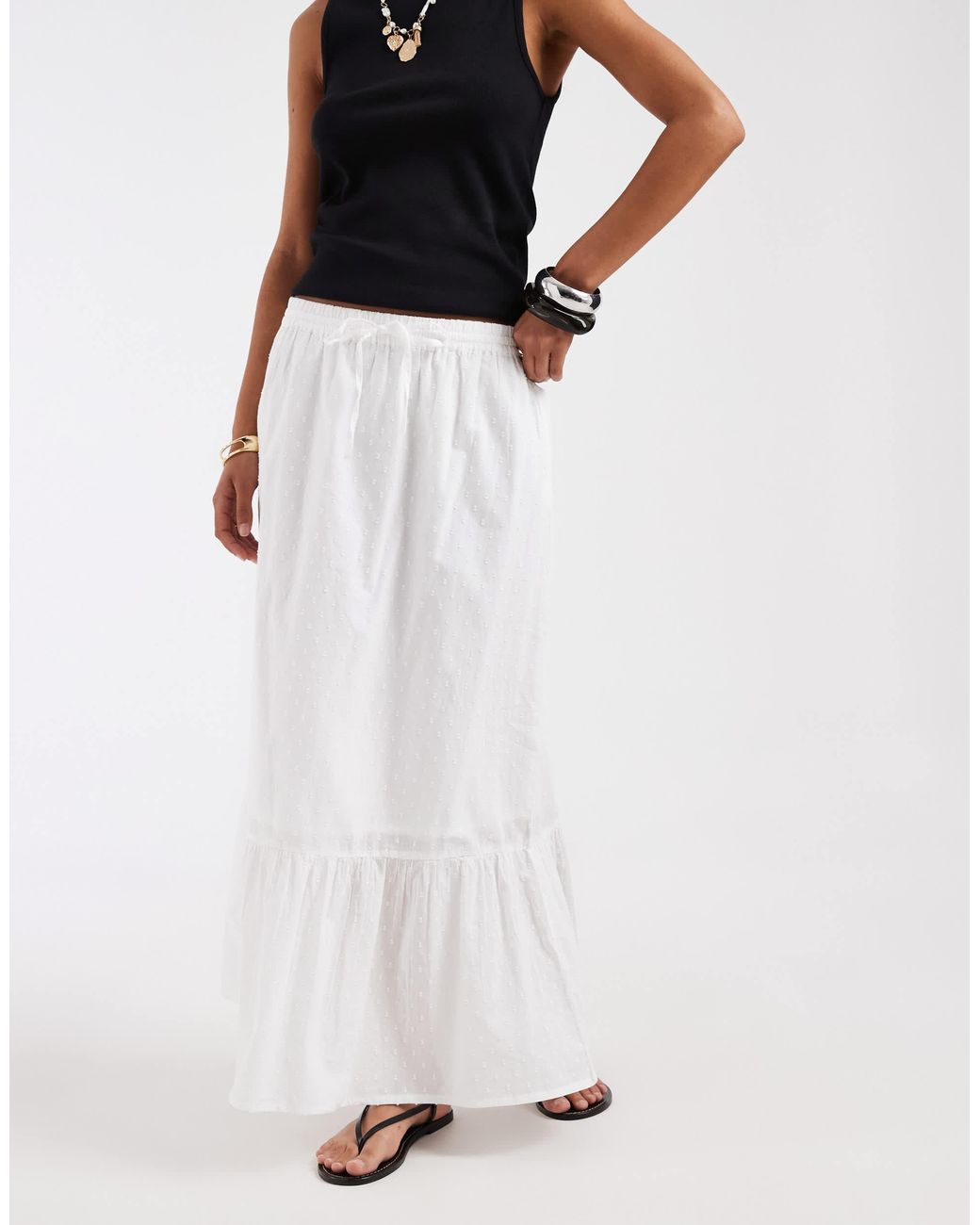Vero Moda White – boho-maxirock