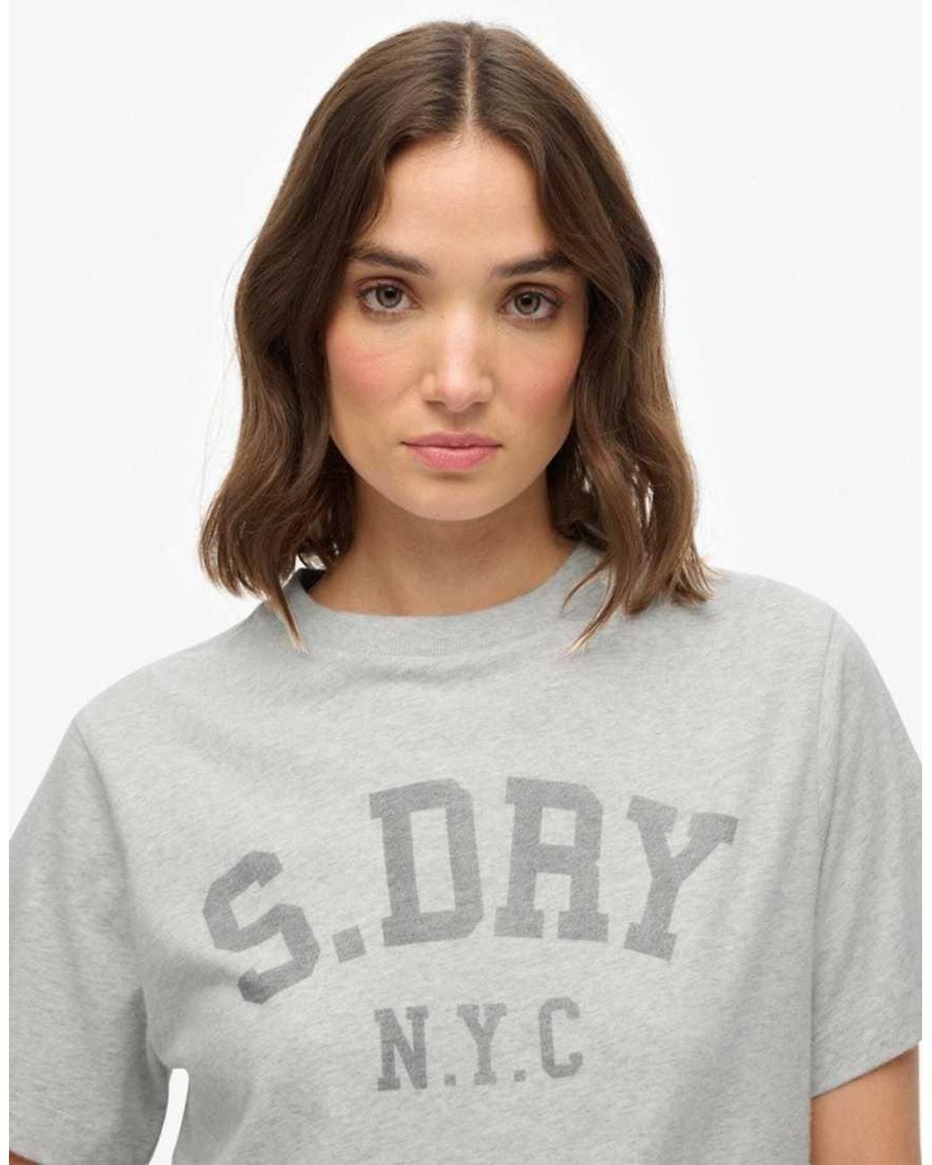 Superdry Gray Athletic Essentials Loose T-Shirt