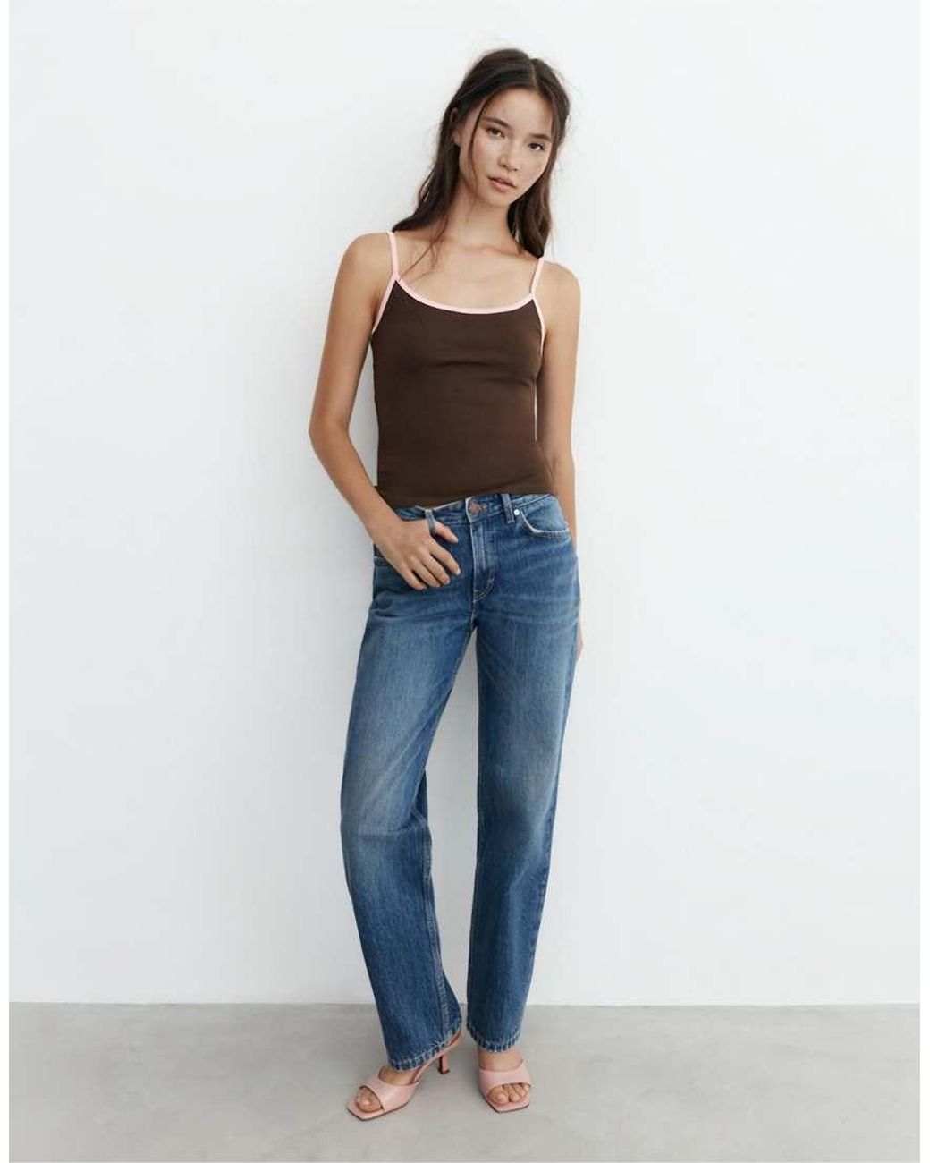 Pull&Bear Blue Fine-strap Top