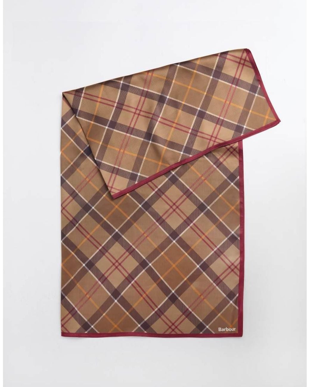 Barbour Brown Kinsale Tartan Check Head/Neck Scarf