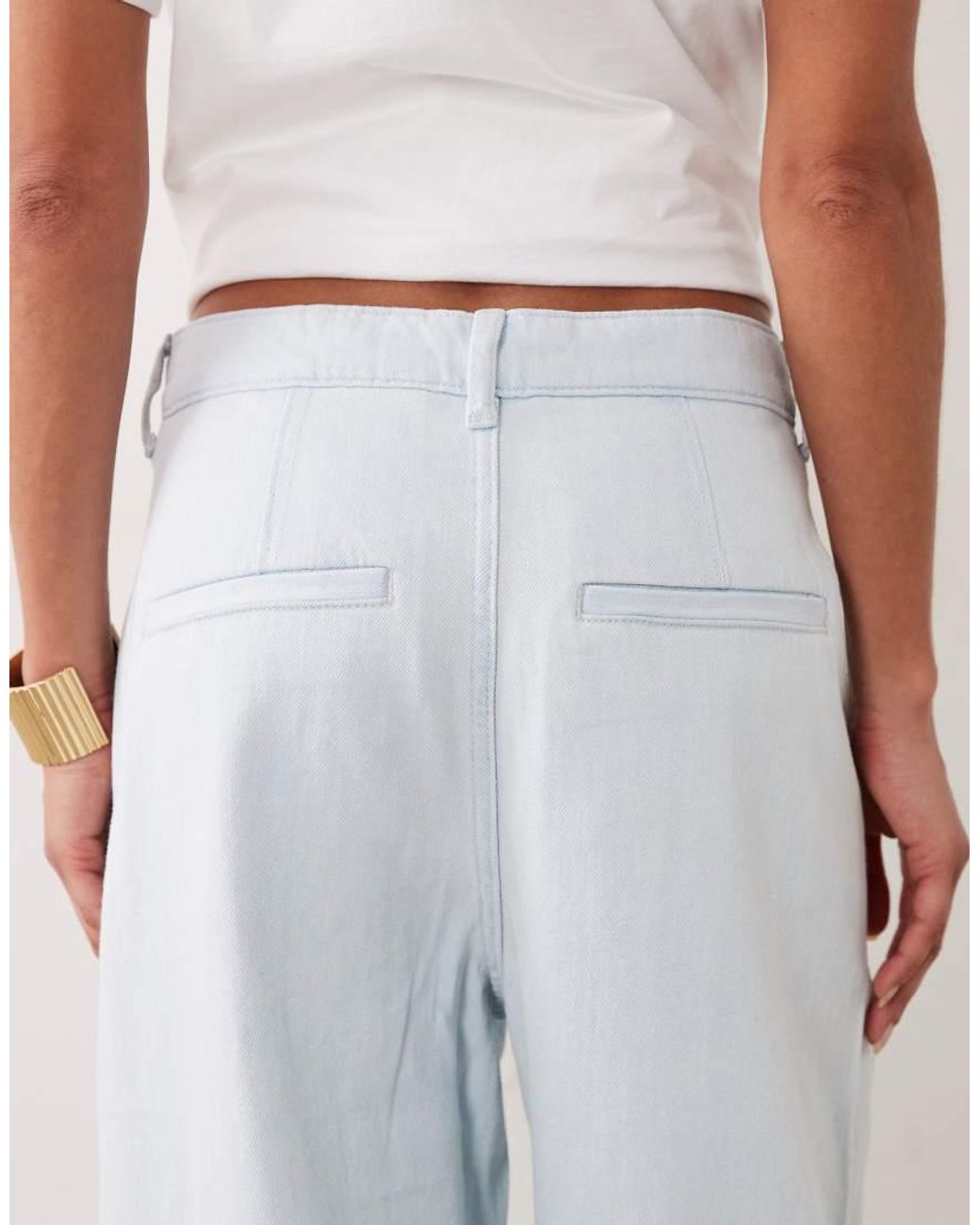ARKET White Endive Barrel Leg Jeans