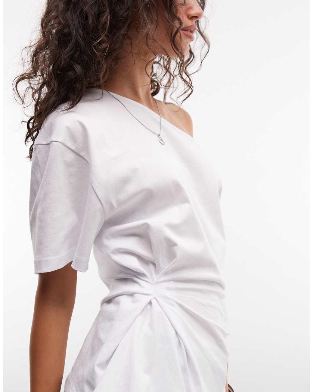 Collusion White Off The Shoulder Ruched Top