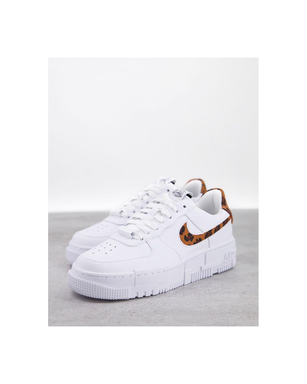 Baskets air force 1 pixel - blanc à imprimé léopard Nike | Lyst