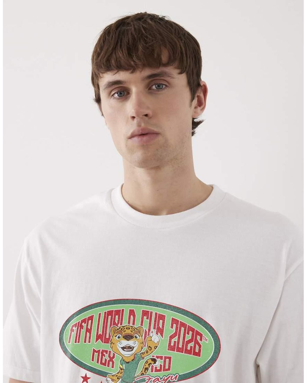 PRNT White Fifa World Cup Mascot Mexico Relaxed Fit T-Shirt