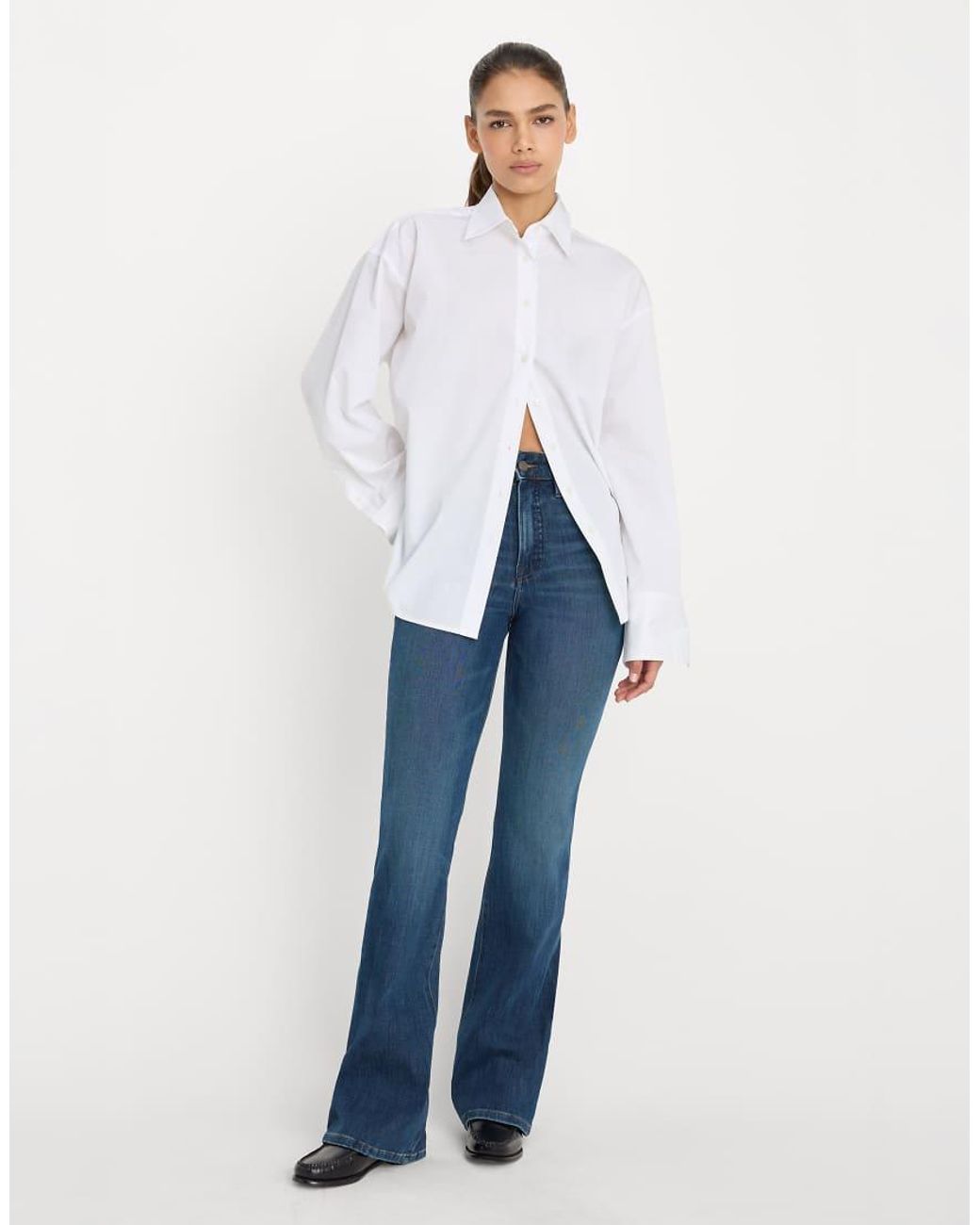 GOOD AMERICAN Blue Soft Tech Good Classic Bootcut Jeans