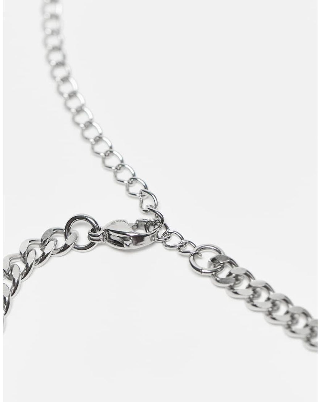 ASOS Green Waterproof Stainless Steel Short Slim 4Mm Chain Necklace for men