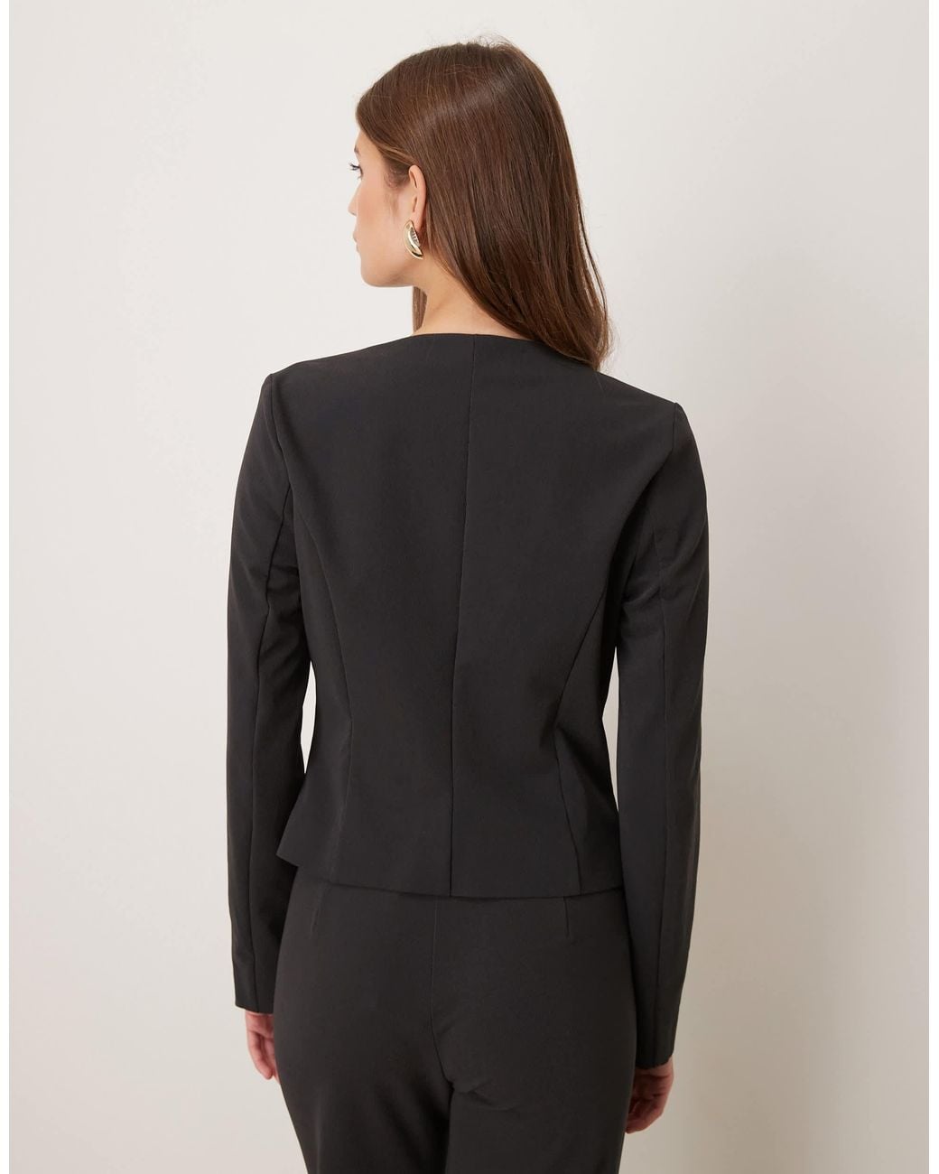 Mango Black Klumi Tailored Square Neck Jacket Co-Ord