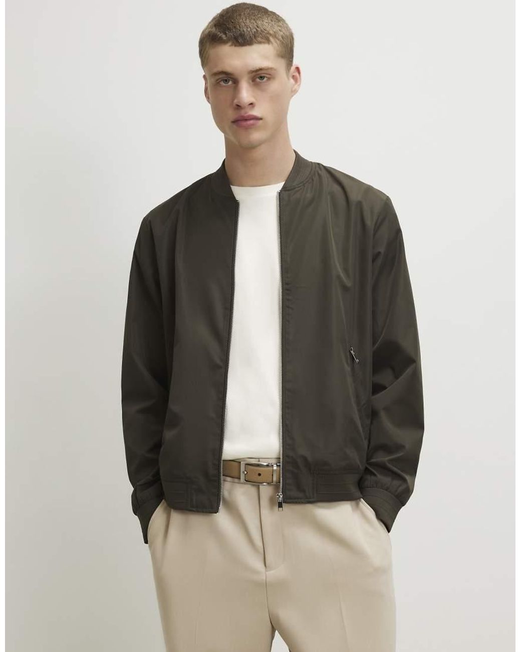River Island Gray Lightweight Bomber Jacket for men
