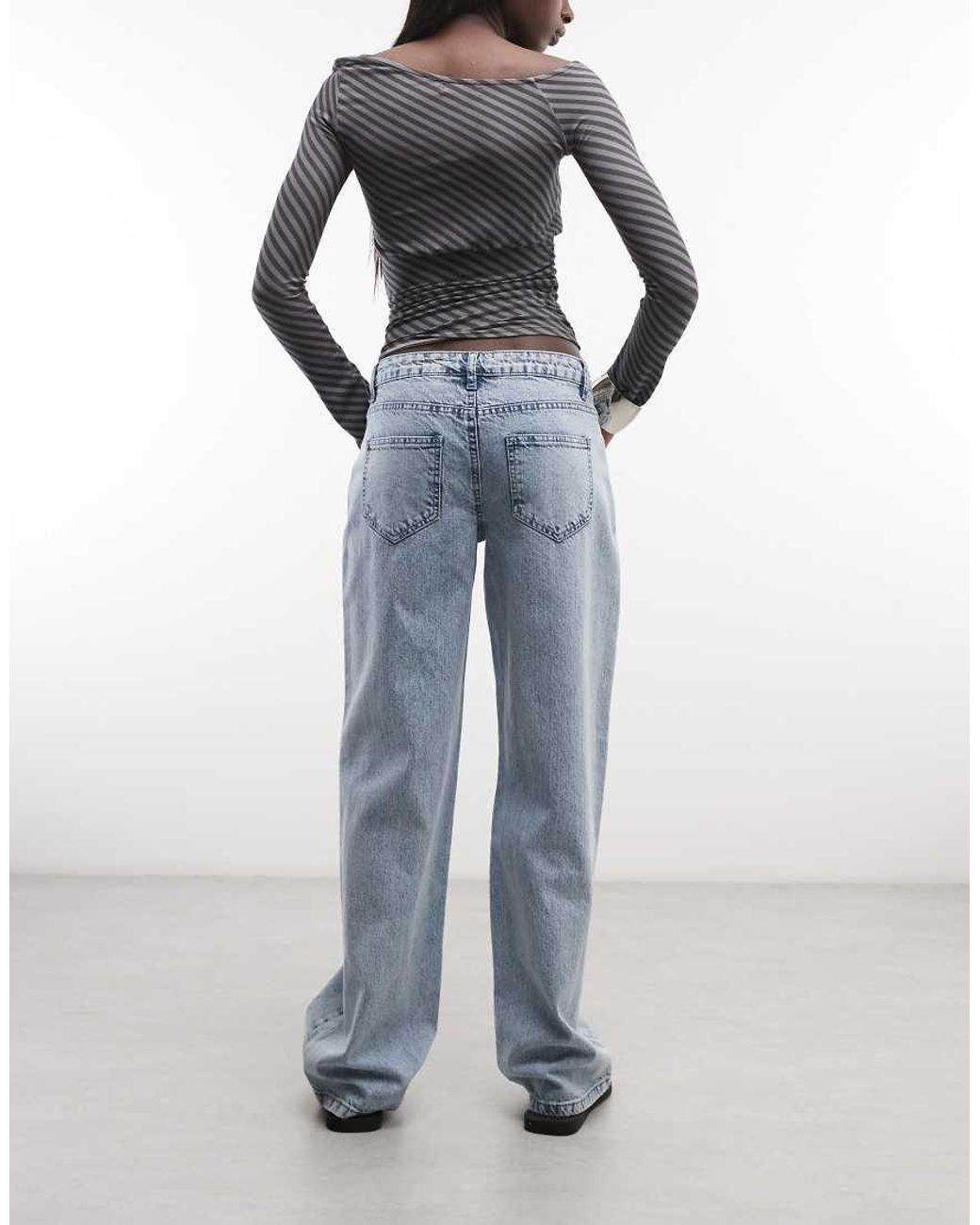 Daisy Street Blue Low Rise Boyfriend Jeans