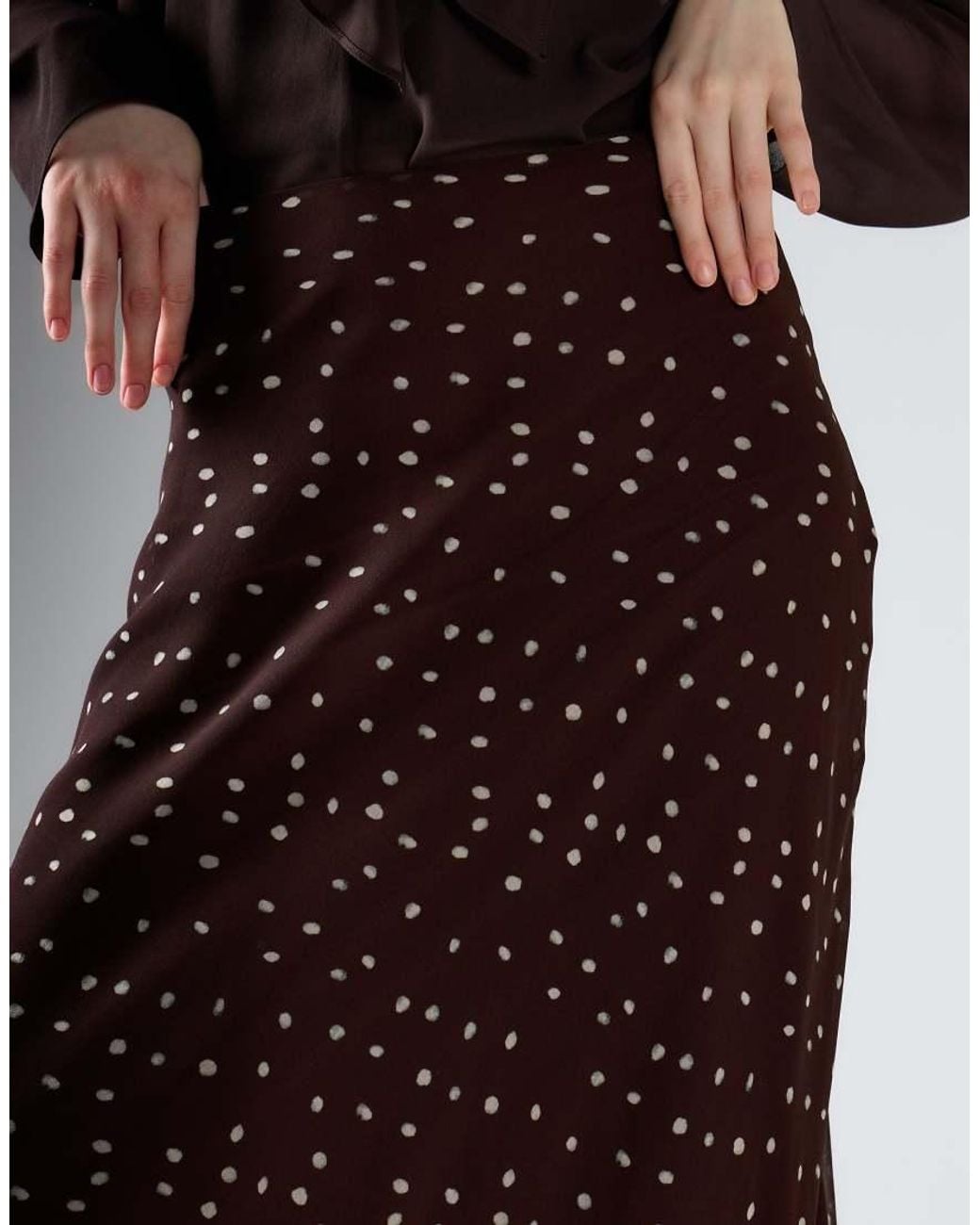 Glamorous Brown Chiffon Maxi Skirt