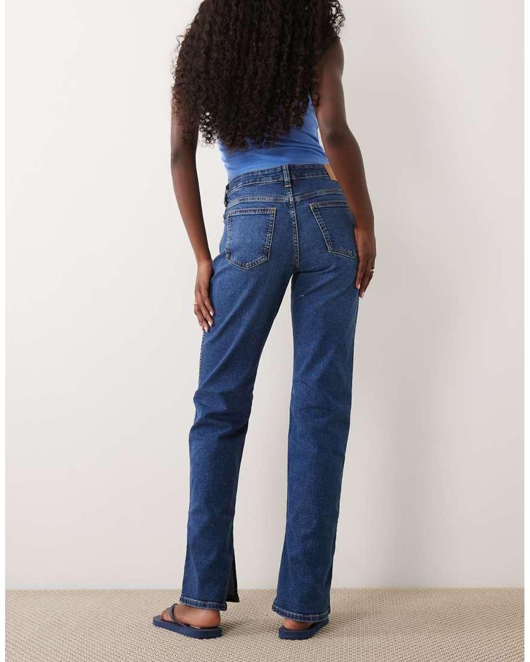 Cotton On Blue Mid Rise Stovepipe Jeans