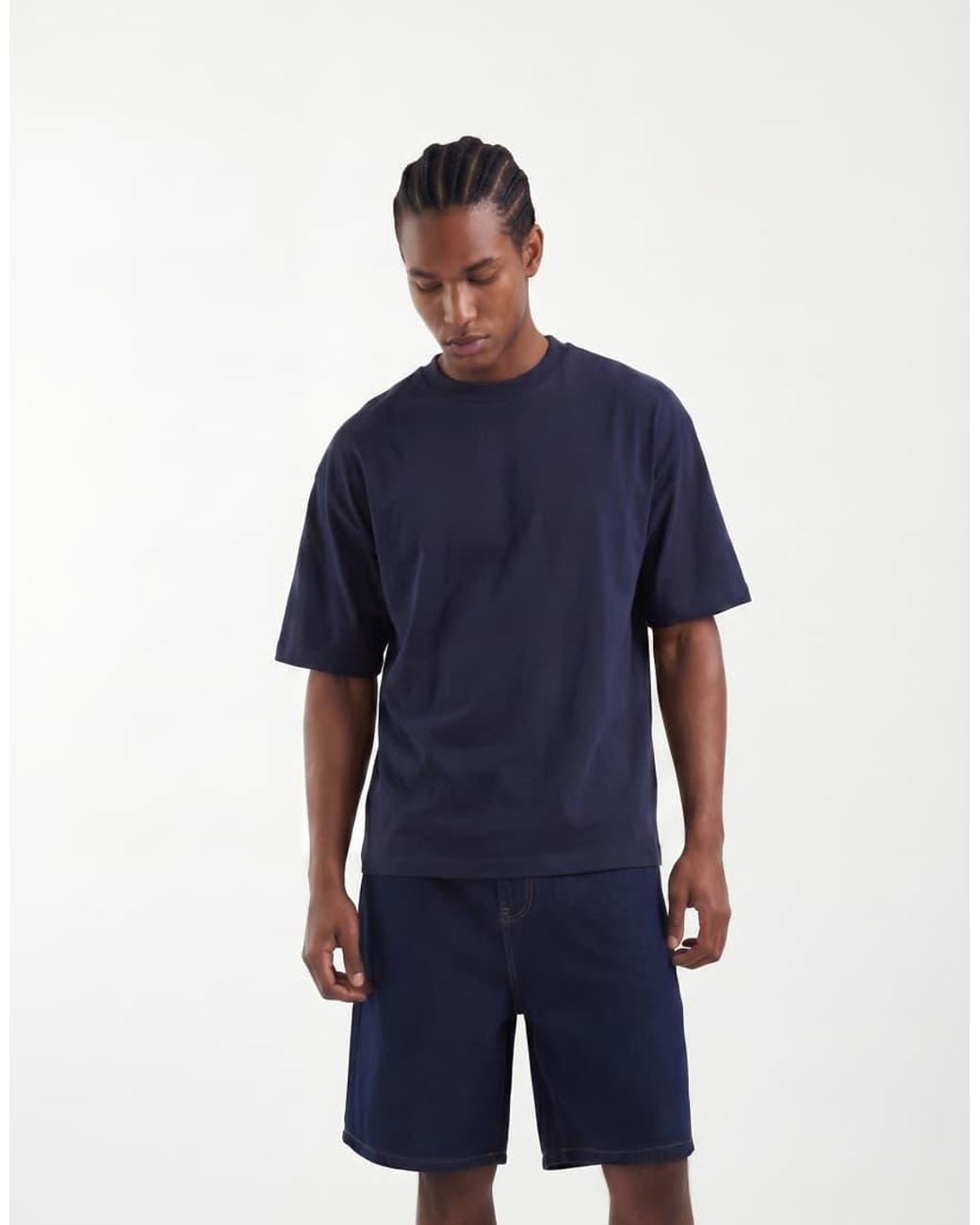 ASOS Blue Mid Length Denim Jorts for men