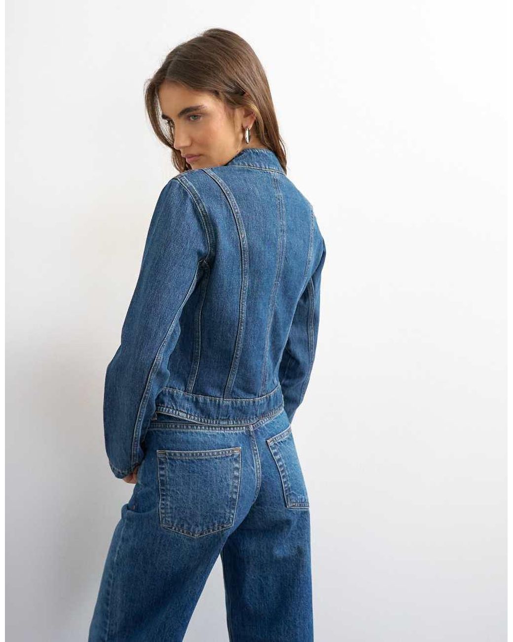 TOPSHOP Blue Denim Drummer Boy Jacket